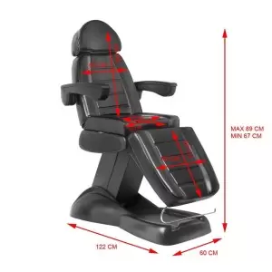 ELECTRIC COSMETIC ARMCHAIR. LUX BLACK