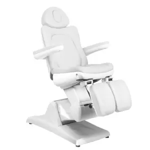 Poltrona cosmetica elettrica AZZURRO 870S PEDI 3 motori, bianco
