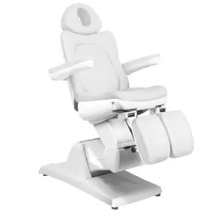 Косметическое кресло с электрическое AZZURRO 870S PEDI 3 мотора, белое