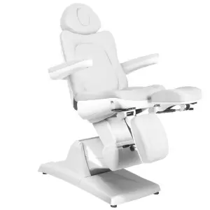 Косметическое кресло с электрическое AZZURRO 870S PEDI 3 мотора, белое