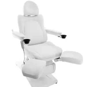 Косметическое кресло с электрическое AZZURRO 870S PEDI 3 мотора, белое