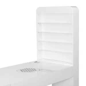 Makiažo stalas 310 su kasetės sugėrikliu, baltas, dešinė pusė
