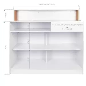 GABBIANO RECEPTION DESK PEARL WHITE