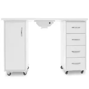 DESK 2027 WHITE TWO CABINETS WITH ABSORBER