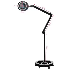 Elegante 6025 60 vadovaujama smd 5d juoda lempa su didinamuoju stiklu ir trikoju