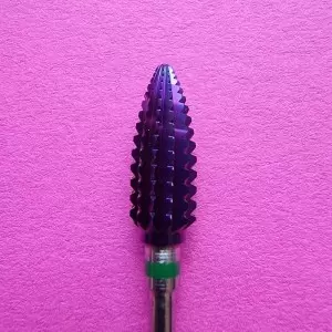 Volframo karbido antgalis freza "Flame Coarse", idealiai tinka akrilo ir gelio apdorojimui T60205C0 ZVERIUGA