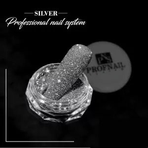 Светящийся пигмент для ногтей "Silver"
