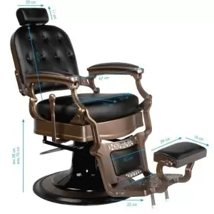 Gabbiano Ernesto black barber chair with r base
