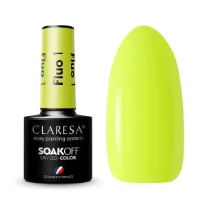 FLUO 1 CLARESA / Gelinis nagų lakas 5мл