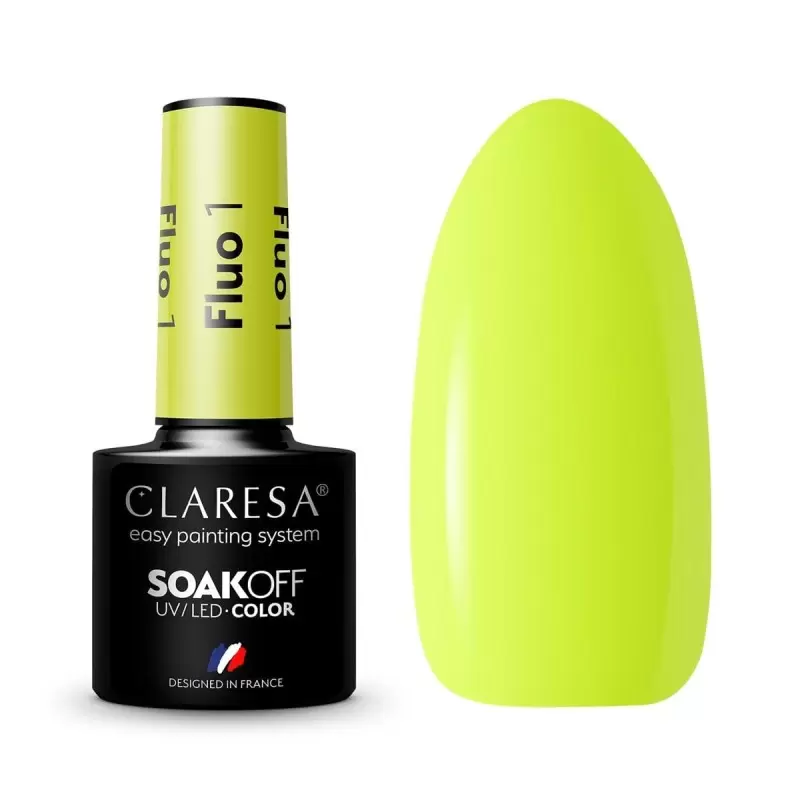 FLUO 1 CLARESA / Gelinis nagų lakas 5мл FLUO 1 CLARESA / Gelinis nagų lakas 5мл