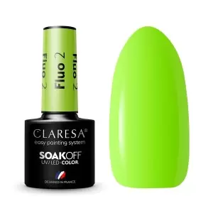FLUO 2 CLARESA / Гель-лак для ногтей 5мл