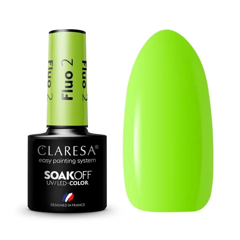 FLUO 2 CLARESA / Gelinis nagų lakas 5мл FLUO 2 CLARESA / Gelinis nagų lakas 5мл