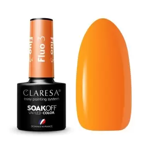 FLUO 3 CLARESA / Гель-лак для ногтей 5мл