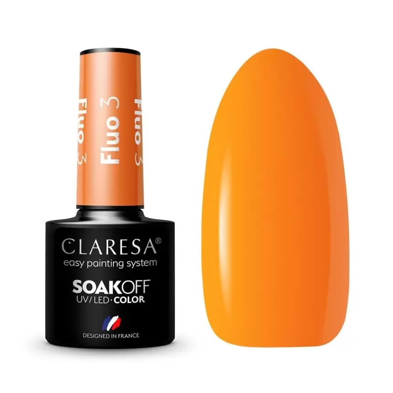 FLUO 3 CLARESA / Gelinis nagų lakas 5мл FLUO 3 CLARESA / Gelinis nagų lakas 5мл