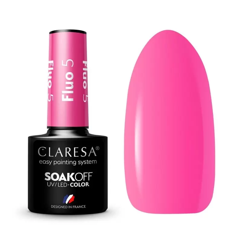 FLUO 5 CLARESA / Gelinis nagų lakas 5мл FLUO 5 CLARESA / Gelinis nagų lakas 5мл