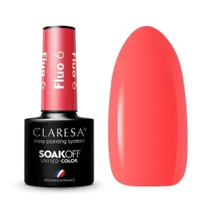 FLUO 6 CLARESA / Gelinis nagų lakas 5мл
