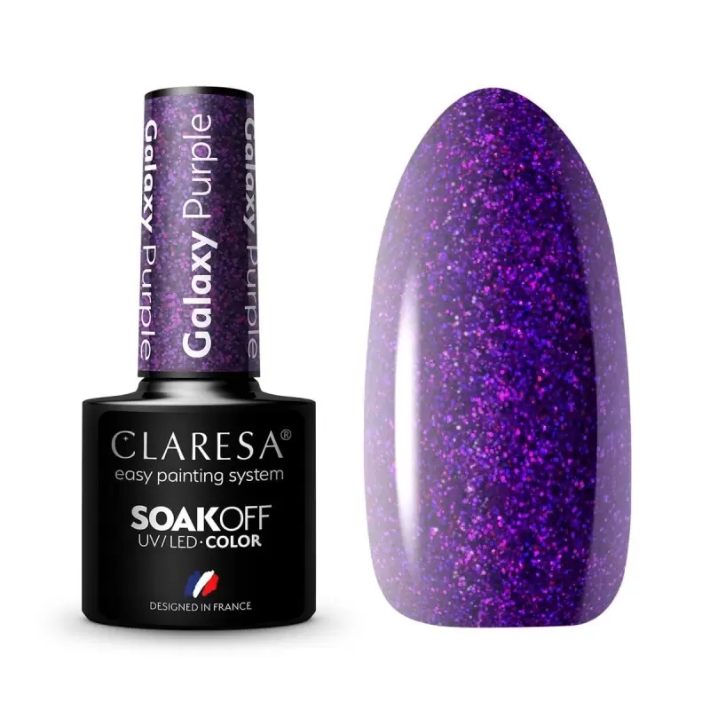 Galaxy Purple CLARESA / Gelinis nagų lakas 5мл Galaxy Purple CLARESA / Gelinis nagų lakas 5мл