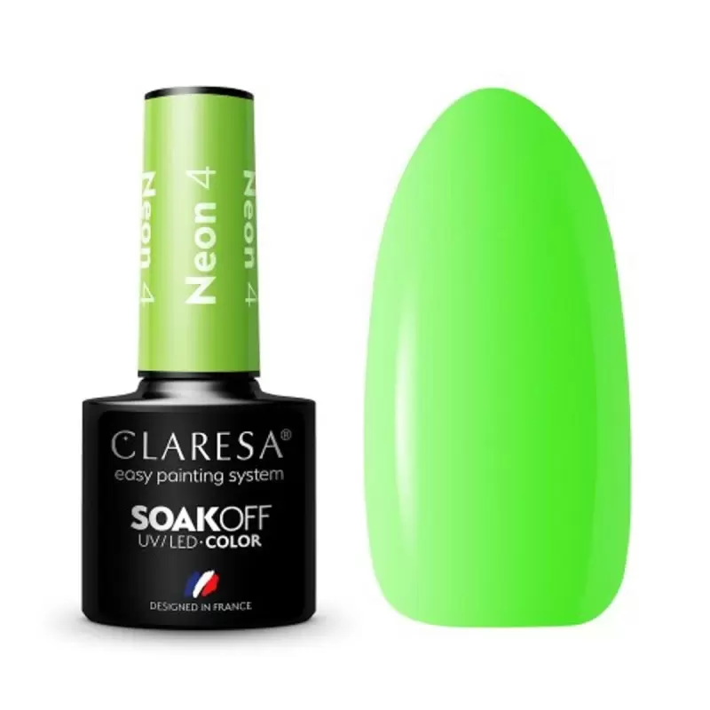 NEON 4 CLARESA / Gelinis nagų lakas 5мл NEON 4 CLARESA / Gelinis nagų lakas 5мл