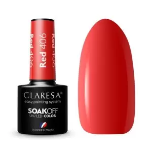 RED 406 CLARESA / Gelinis nagų lakas 5мл