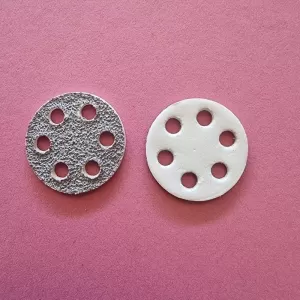 Keičiamos dildės ant minkšto pagrindo "su skylutėmis" pedikiūro diskui Ø20mm 80grit (1vnt)