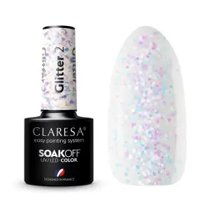 GLITTER 2 CLARESA / Гель-лак для ногтей 5мл