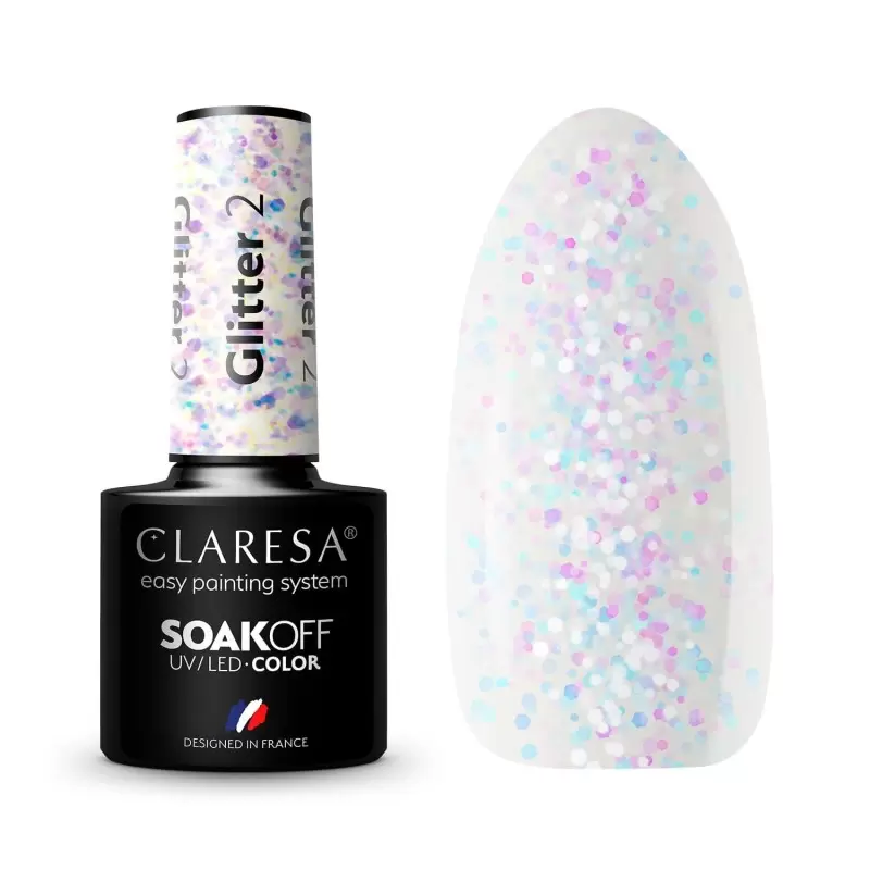 GLITTER 2 CLARESA / Гель-лак для ногтей 5мл GLITTER 2 CLARESA / Гель-лак для ногтей 5мл