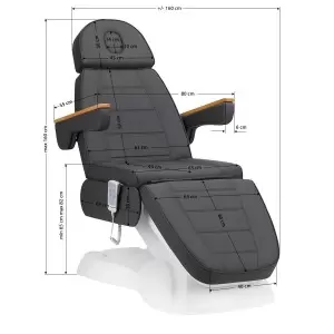 SILLON Lux 273b электрическое косметическое кресло, 3 мотора, серое