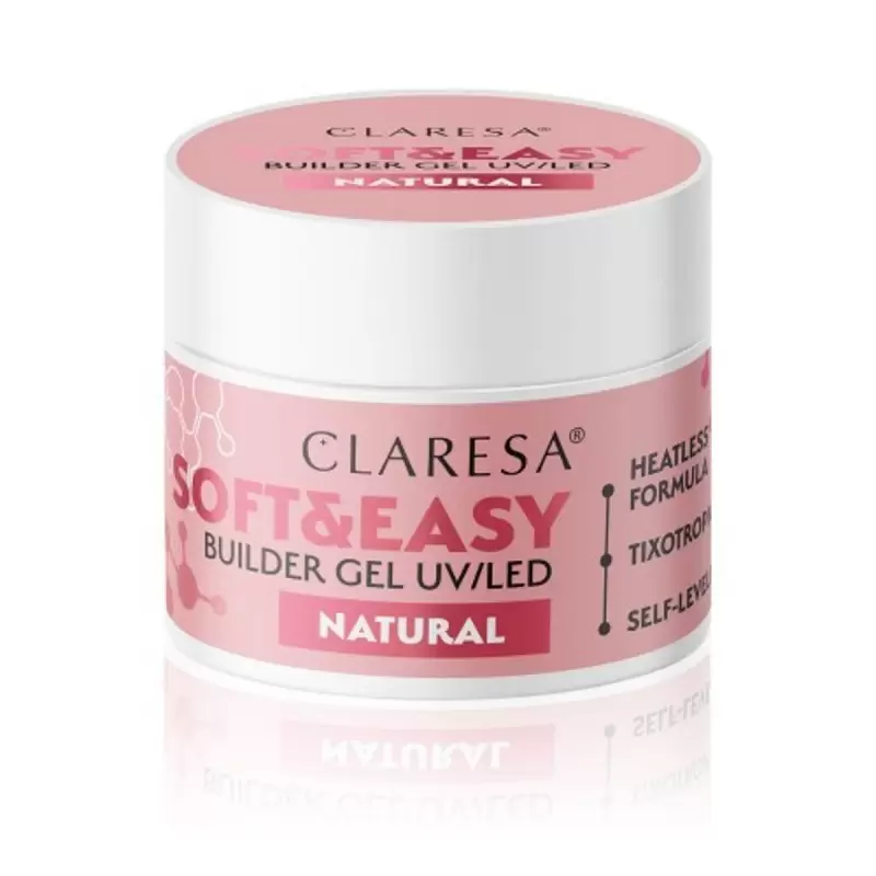 Claresa statybinis gelis Soft & Easy natural 45g Claresa statybinis gelis Soft & Easy natural 45g