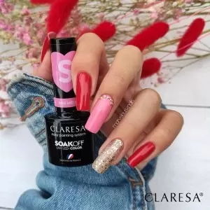 GLITTER 3 CLARESA / Gelinis nagų lakas 5мл