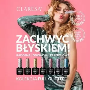 FULL GLITTER 3 CLARESA / Гель-лак для ногтей 5мл