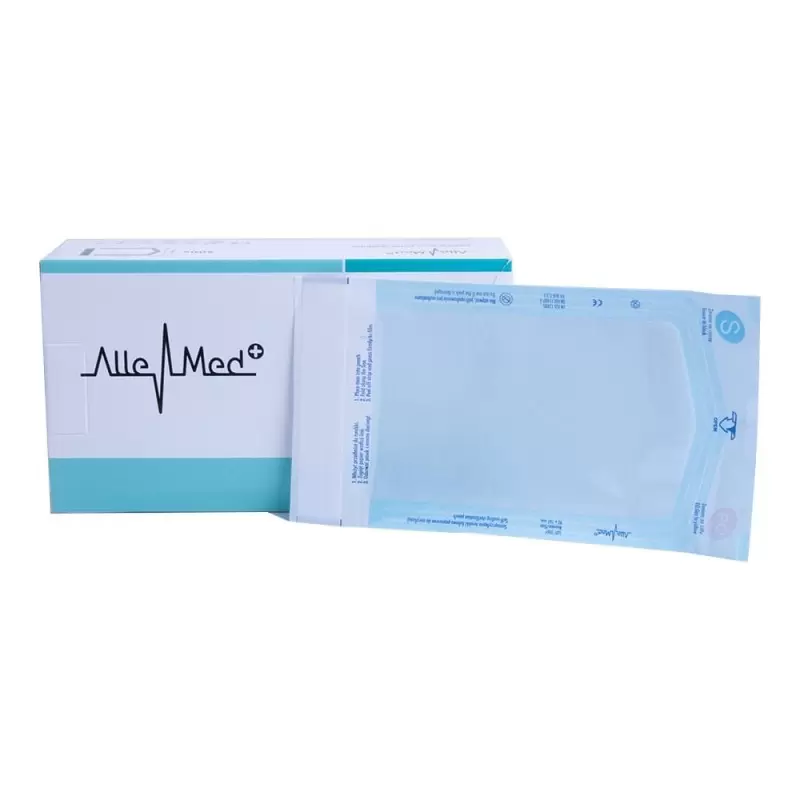 Pakuotės vokeliai instrumentų sterilizavimui 90 х 165 mm, lipnus AlleMed 10 vnt.
