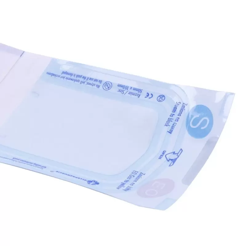 Pakuotės vokeliai instrumentų sterilizavimui 50 x 100 mm, lipnus Allepakiet 10 vnt.