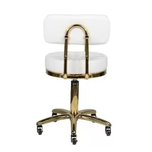 Kosmetinė taburetė Gold AM-961 balta