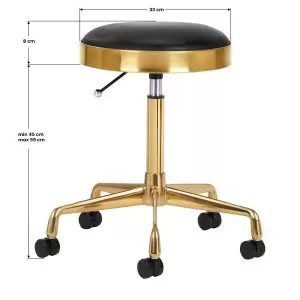Tabouret cosmétique H7 or noir