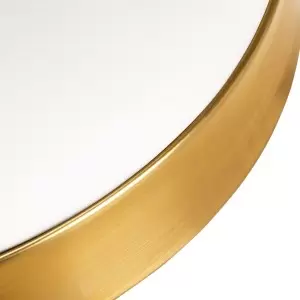 Kosmetikhocker H7 gold weiß