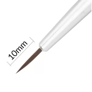 Šepetėlis dekoravimui MollyLac plastikinis sidabras 10mm Nr.00