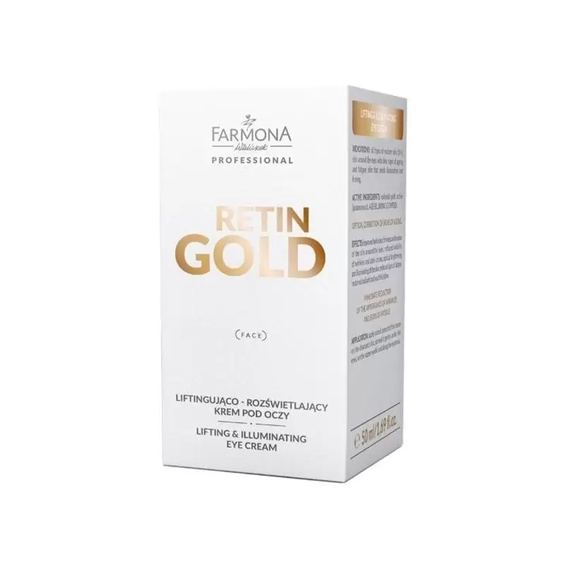 "Farmona Retin Gold" akių kremas su liftinguojančiu ir šviesinančiu poveikiu 50 ml "Farmona Retin Gold" akių kremas su liftinguojančiu ir šviesinančiu poveikiu 50 ml