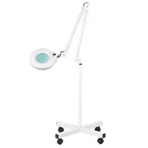 Lampa förstoringsglas S4 + stativ vit