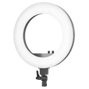 Apskritimo lempa 18' 48W LED juoda + trikojis