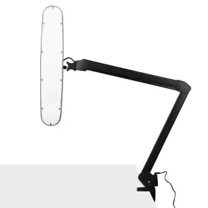 LED-Werkstattleuchte Elegante 801-sz mit schwarzem Standard-Schraubstock