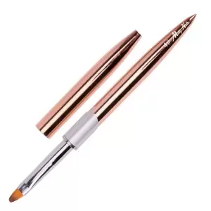 Гелевая кисть размер 4 золотистая овальная длина ворса 7мм Molly Nails