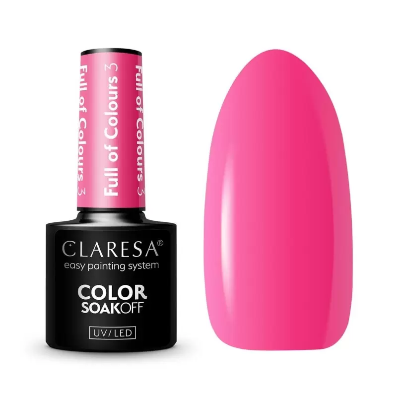 Pilna spalvų 3 CLARESA / Gelinis nagų lakas 5ml Pilna spalvų 3 CLARESA / Gelinis nagų lakas 5ml