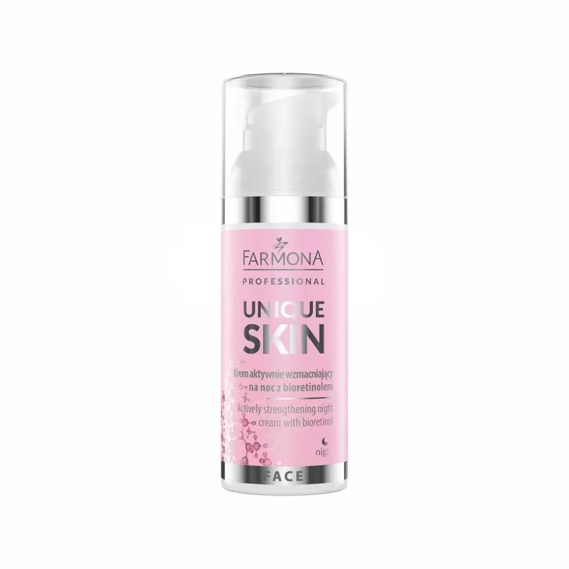 "Farmona Unique Skin Active" stangrinamasis naktinis kremas su bioretinoliu 50 ml "Farmona Unique Skin Active" stangrinamasis naktinis kremas su bioretinoliu 50 ml