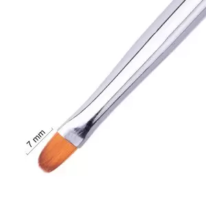 Gelio šepetėlio dydis 6 ovalo formos "Pro Gel Rainbow" 7 mm ilgio šepetėlis