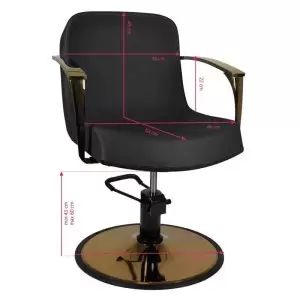 "Gabbiano Gold" stiliaus fotelis "Bologna Black