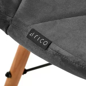 Skandinaviška kėdė 4Rico QS-186 pilkas aksomas