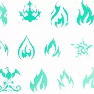 Трансферная фольга Luminous Flames 100 см, светящаяся в УФ Nr.: 8