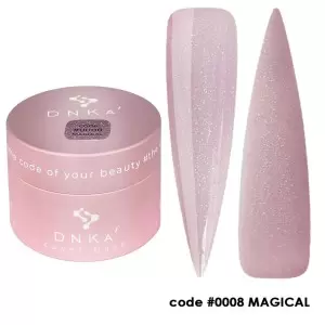 0008 DNKa Cover Base 30 ml (violetinė rožinė su holografiniu blizgesiu)
