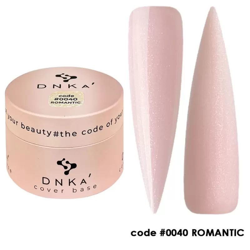 0040 DNKa Cover Base 30 ml (кремовый розовый с серебряным шиммером) 0040 DNKa Cover Base 30 ml (кремовый розовый с серебряным шиммером)