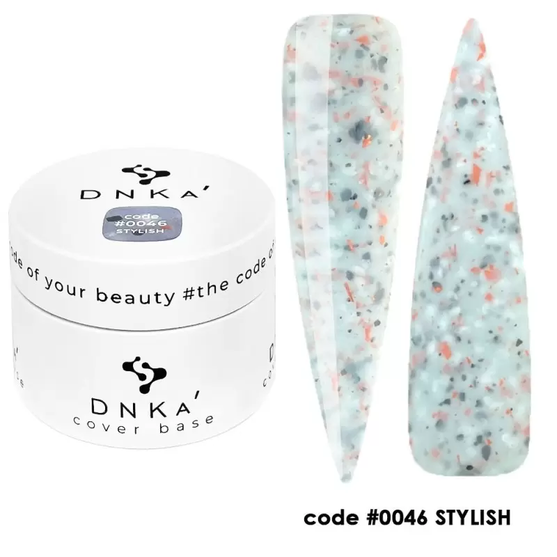 0046 DNKa Cover Base 30 ml (молочно-небесный с разноцветной поталью) 0046 DNKa Cover Base 30 ml (молочно-небесный с разноцветной поталью)